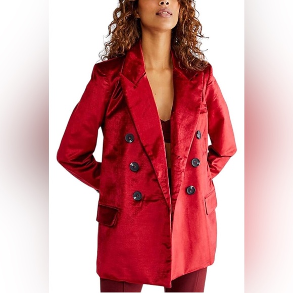 Free People Jackets & Blazers - Free People Red Blazer